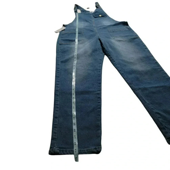 Soojun Vintage 90s Streetwear Large Stretch Denim Jean Overalls Blue Size M - Picture 8 of 12